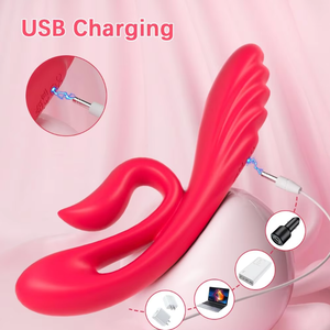 ไวเบรเตอร์ซิลิโคนรูปกระต่ายจีสปอตหัวนมเครื่องสั่นดิลโด้เครื่องนวดของเล่นทางเพศสำหรับผู้ใหญ่สำหรับผู้หญิง - Product Image 5