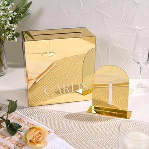 Factory Wholesale 1-15 <strong>Arched</strong> Double-sided Numbers <strong>Wedding</strong> Centerpieces Table <strong>Decorations</strong> Place Cards for Party Supplies - Product Image 6
