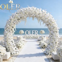 Panneau mural de fleurs artificielles en rose 3D, décoration florale en soie pour mariage et fête