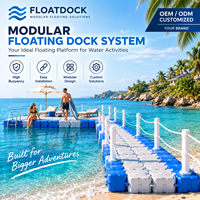 Plateforme de jet ski en HDPE de haute qualité, ponton flottant pour bateau, cubes de ponton à piston blanc/noir/orange, capacité de charge 300-350 kg