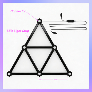 Applique Murale Intelligente LED pour Chambre, Lampe Murale Connectée WiFi RGBIC Dimmable, Synchronisation Musicale, Lampe d'Ambiance, Décoration de Chambre Gamer, Art Mural - Product Image 3