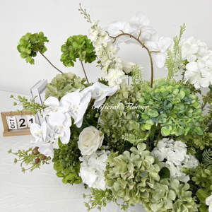 Toptan Düğün Yolu Çiçek Yolu Süsü İpek Yapay Çiçek Yolu Süsü Düğün Yolu Süslemeleri Yeşil Çiçekler Düğün - Product Image 4