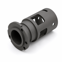 Silinder Dinding Tipis TC4 Titanium Kustom dengan Oksidasi Mikro-Arc CNC, Dilengkapi Jendela dan Flensa yang Di-milling