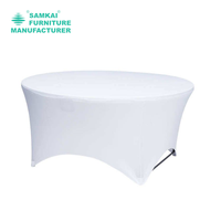 Table ronde pliable en plastique élégante SK-ZDZ-G004 pour banquets et événements - Nouveauté