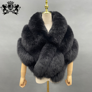 Étole d'hiver douce de luxe pour <span class=keywords><strong>femme</strong></span>, pour mariée, vente en gros, véritable fourrure de renard - Product Image 6