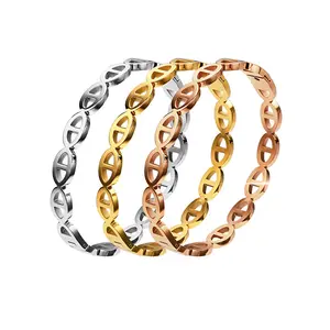 304 Stainless steel love design couple bangle bracelet novelty coffee bean bracelet
