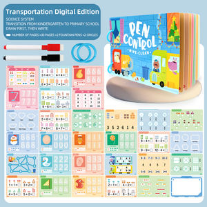 Nouvel arrivage Montessori Farm Alphabet Numbers Effaçable Pen Control Training Cards Early Education Book - Product Image 4