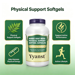 Gélules de soutien physique à base de plantes Horny Goat Weed – Complément énergétique quotidien pour l'activité et la nutrition – Marque privée OEM - Product Image 3