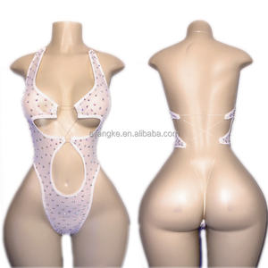 Usine de source en gros personnalisé nouveau style arrivées diamant décapant tenues <span class=keywords><strong>Dancewear</strong></span> exotique - Product Image 4