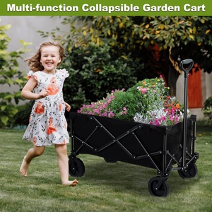 Carrito Plegable Resistente de 350 Libras, Carrito de Jardín con Ruedas Todoterreno, Carrito Utilitario Portátil de Gran Capacidad - Product Image 2