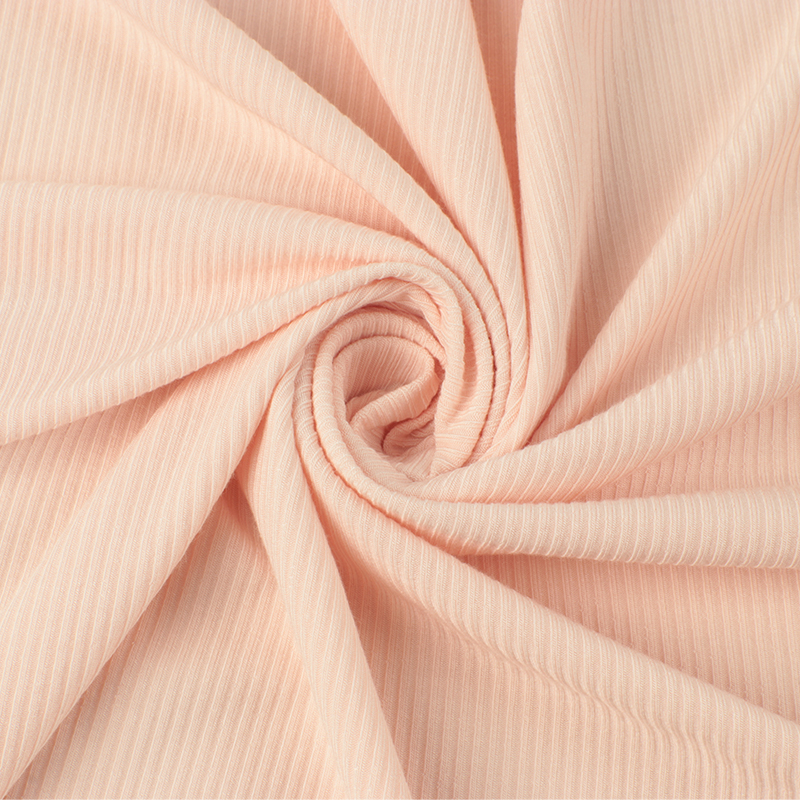 Оптовая продажа, ткань в рубчик для одежды 60s 170GSM 2x2, 91% вискоза, 9% спандекс, эластан