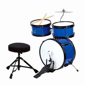13-Zoll Holz-Kinderschlagzeug-Set für Anfänger mit 3 Trommeln für Jazz-Drumming, tragbares Musikinstrument - Product Image 4