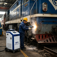 Machine de nettoyage automatique au laser fibre 1500W pour la décapage de la rouille sur métal, aluminium, tuyaux et barres d'armature – Nouveau système de détartrage facile à utiliser Tianhong