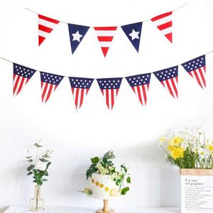 Banderas Promocionales Personalizadas con la Bandera Estadounidense, Banderas de Poliéster con Doble Costura, Asta de Aluminio, para Exteriores, Día de la Independencia - Product Image 5