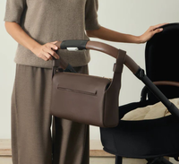 Sac à langer de luxe en cuir personnalisé pour bébé, imperméable, à suspendre à la poussette, pour usage quotidien