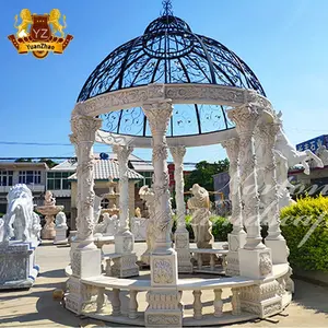 Hot Bán Châu Âu La Mã Gian Hàng Bằng Đá Cẩm Thạch Trắng Đá Khắc Gazebo Cho Trang Trí