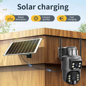 Wistino Ubox 6MP Ống Kính Kép Năng Lượng Mặt Trời Bảng Điều Chỉnh Máy Ảnh Điện Năng Thấp PIR Cảm Biến An Ninh PTZ <span class=keywords><strong>Wifi</strong></span> IP CCTV Máy Ảnh Năng Lượng Mặt Trời 4G Sim Thẻ - Product Image 3