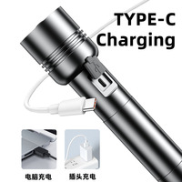 Lampe torche tactique rechargeable par USB, mini lampes torche LED multifonctions, lumière extérieure haute luminosité