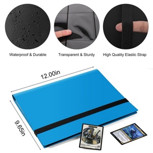 High Quality Factory Premium 9 Pocket Custom Pokemoned Pu Leather Rigid Credit <b>Card</b> <b>Binder</b> Button Fashion Design 35mm Thickness - Product Image 3