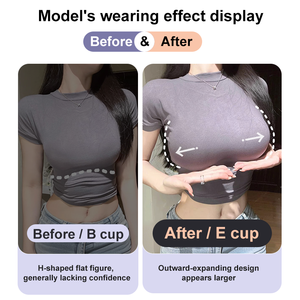 OEM/ODM 2 <span class=keywords><strong>en</strong></span> 1 : <span class=keywords><strong>Soutien</strong></span>-<span class=keywords><strong>gorge</strong></span> à poches avec prothèses mammaires <span class=keywords><strong>en</strong></span> <span class=keywords><strong>silicone</strong></span> et plastron mammaire <span class=keywords><strong>en</strong></span> <span class=keywords><strong>silicone</strong></span> pour femmes à poitrine petite - Product Image 6