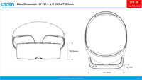 Casque VR médical 4K, micro-OLED de 0,72 pouce, contraste 500000:1, corps fin et léger, champ de vision de 55 degrés, visionnement de précision