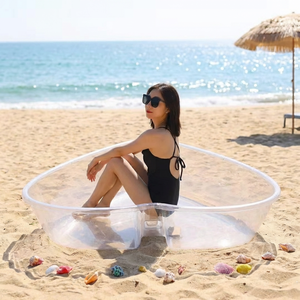 Kayak transparent en plastique en forme de cœur, bateau <span class=keywords><strong>à</strong></span> pagaie <span class=keywords><strong>clair</strong></span> pour touristes, équipement de jeux aquatiques - Grande Vente - Product Image 6