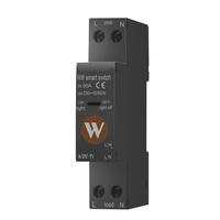 Disjoncteur intelligent WiFi Tuya 1P avec compteur d'énergie kWh, minuterie, relais, voltmètre et ampèremètre