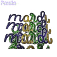 Patchs à paillettes de Mardi Gras en gros, cadeau, patch pour épaule 2025, patch à paillettes à repasser, patchs de fête personnalisés pour vêtements