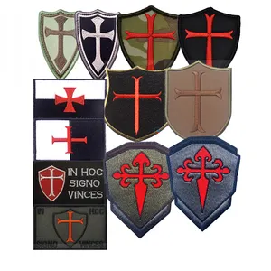 ป้ายโล่และห่วงอัศวินครูเซเดอร์ป้าย Teutonic Tactical Insignia madicvico Patch