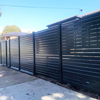 Clôture en Lames d'Aluminium Personnalisée pour Intimité, Panneau de Clôture à Persiennes Horizontales en Aluminium