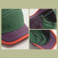 Casquette de camping extérieure respirante à séchage rapide Style d'été Léger Soft-Top Blank 5 Panel Camper Hat