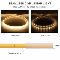 Bande lumineuse LED COB WISMART AC 220V, 288 LED/m, ruban flexible sans taches, étanche IP65, 3000K/4000K/6000K pour la décoration extérieure