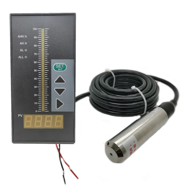 10 ~ 30 VDC pengontrol cerdas pompa Alarm sakelar apung 4-20MA Integral pendeteksi pemancar Sensor ketinggian air minyak cair