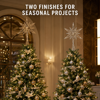 Étoile lumineuse dorée pour le sommet de l'arbre de Noël, décoration de Noël, ornements de Noël et décoration saisonnière pour la maison