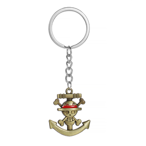 ZRM Collana con Ciondolo in Lega di Zinco a Tema Anime Vintage Pirata Luffy Ace Barbabianca <span class=keywords><strong>per</strong></span> Bambini, con Catena a Corda e Set Portachiavi - Product Image 4
