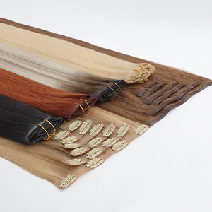 Extensions de <span class=keywords><strong>cheveux</strong></span> invisibles à clipser en gros, extensions de <span class=keywords><strong>cheveux</strong></span> naturels, blond platine, 100% <span class=keywords><strong>cheveux</strong></span> Remy, extensions à clipser pour femmes - Product Image 1