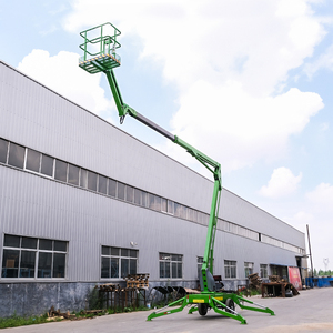 Plataforma Elevadora Araña Eléctrica de 33 m con Certificación CE, Plataforma Elevadora Araña Móvil de 30 m, Plataforma Elevadora Araña Pequeña de 33 m con Motor Diésel, Elevador de Personal Remolcable para Uso en Interiores - Product Image 2