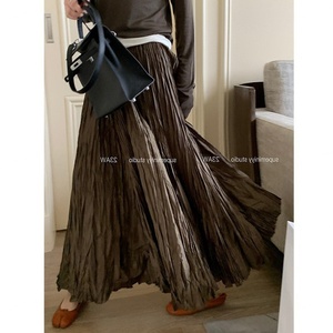 กระโปรงพลีททรงเอไลน์สีขาวแบบมีจีบระบาย คุณภาพสูง แฟชั่นลำลองสำหรับผู้หญิง - Product Image 5