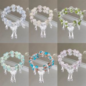 Fantasy Popcorn Cracked Crystal <b>Beads</b> <b>Bracelet</b> for Women Butterfly Charm Gradient Color Women Friendship <b>Bracelets</b> Jewelry Gift - Product Image 2