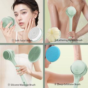 Brosse de bain électrique personnalisée à double poignée détachable, appareil exfoliant automatique pour le dos, instrument de lavage corporel - Product Image 6