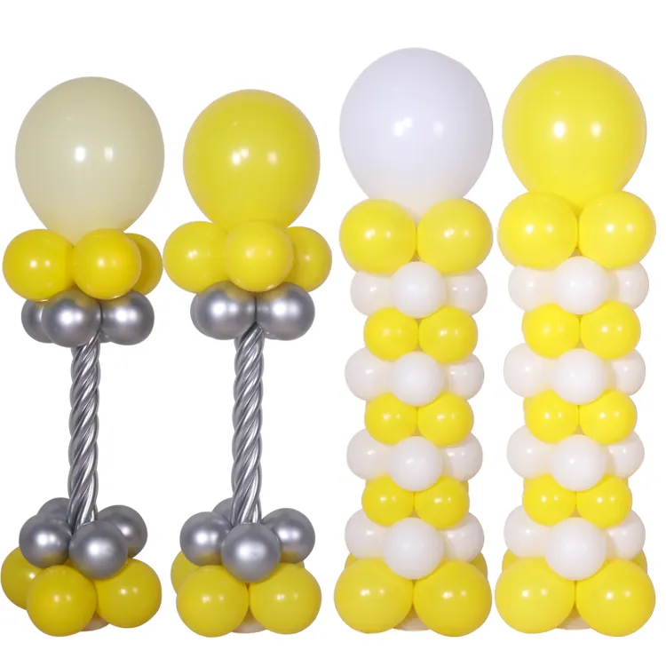 مخصص بالجملة بالونات صغيرة صفراء للوجه عمود بالونات لحفلات الزفاف وأعياد الميلاد الديكور
