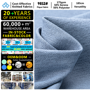 Tela Piqué de Poliéster Elastomultiéster de <span class=keywords><strong>175</strong></span> GSM al por Mayor, Elástica, Transpirable y de Secado Rápido para Camisetas, Ropa Deportiva, Polos y Sublimación - Product Image 1