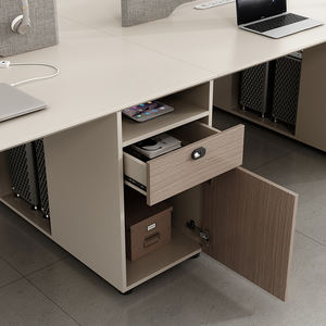 Modularer kubischer Arbeitsplatz Schreibtisch Büroarbeit platz PC Für 2 4 6 Personen Workstation Büromöbel - Product Image 4