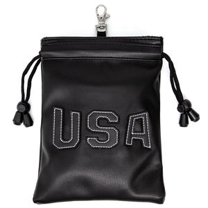 Pochette de golf personnalisée en cuir imperméable à cordon de serrage haute capacité pour objets de valeur - Product Image 3