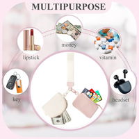 Monedero de Nylon Impermeable Personalizado, Mini Bolsa de Moda para Monedas y Tarjetas Bancarias, Bolso de Mano Portátil para Mujer, Uso Diario