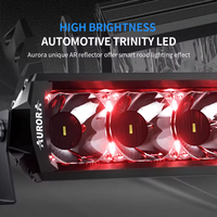 Aurora Brevet Série de lumières RVB sans vis à double rangée 4X4 Barre lumineuse à LED universelle pour voiture en stock