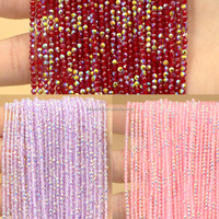 Perles en verre cristal électroplaqué à facettes de 2 mm, certifiées par un tiers, emballées en sac OPP, pour la fabrication de bijoux faits main (vente en gros usine)