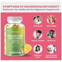 Gummies au citrate de magnésium avec vitamine B6 pour favoriser le sommeil nocturne et la relaxation musculaire, végétaliennes, sans OGM