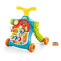 Baohan bébé jouets 5 en 1 marchette activité apprentissage Table Anti-renversement chariot monter sur jouets enfant Scooter poussette avec roues