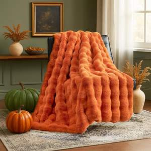 Chăn lông giả mềm mại cho ghế sofa, chăn bông dày dặn, mềm mại như lông thú cho phòng ngủ, phòng khách - Product Image 1